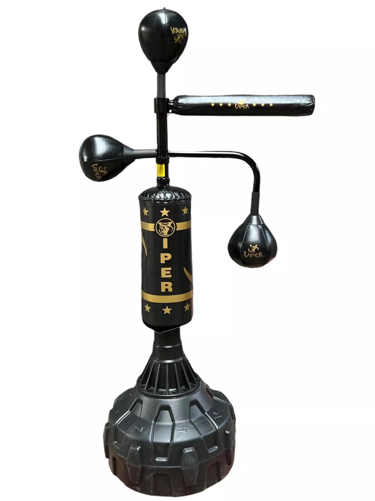Viper Boxing Speed Punch Bag with 360° Rotating Dodge Bar & Three Speedballs – Adjustable Height Reaction Target for Boxing, Kickboxing, MMA & UFC | Full-Body Workout