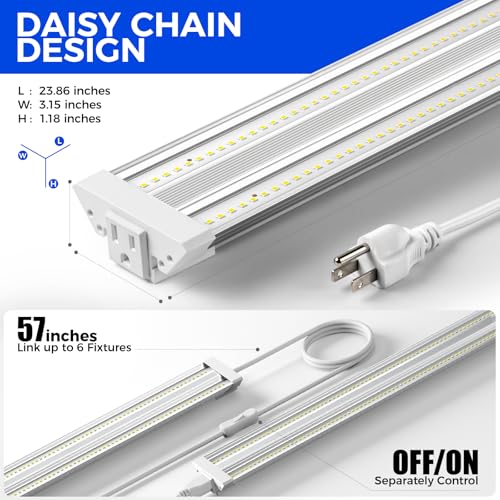 Image of Barrina TX36 2FT LED Grow Light for Indoor Plants, 36W(200W Equivalent), High PPFD, 5000K Daylight Full Spectrum, Hanging Plant Light for Greenhouse Indoor Growing with On /Off Switch, Linkable, 1 Pack