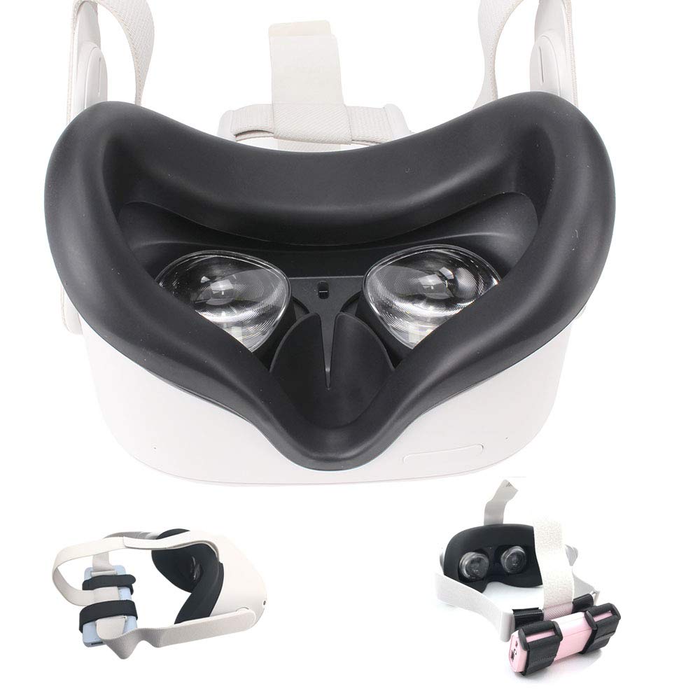 Face Cover Compatible for Oculus Quest 2 Accessories, White Holder