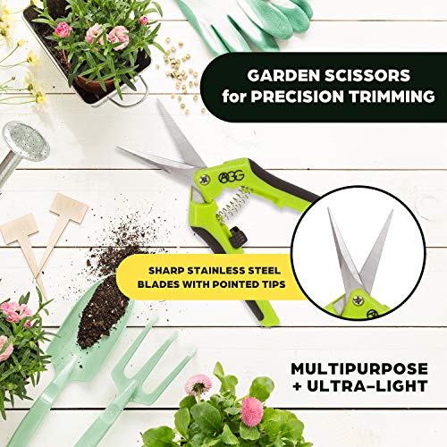 Active Gear Guy Gardening Trim Scissors For Hydroponic, Garden, And Bonsai Use. One Curved Blade And One Straight Blade. Great Tools For Precision Pruning And Trimming #TOP3