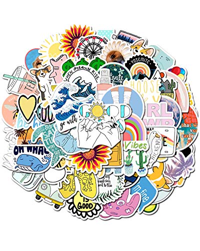 Vsco Stickers for Water Bottles, 85 Pack Waterproof Stickers Vinyl Cute Aesthetic Laptop Luggage Phone Car Stickers for Vsco Girls Teens Kids