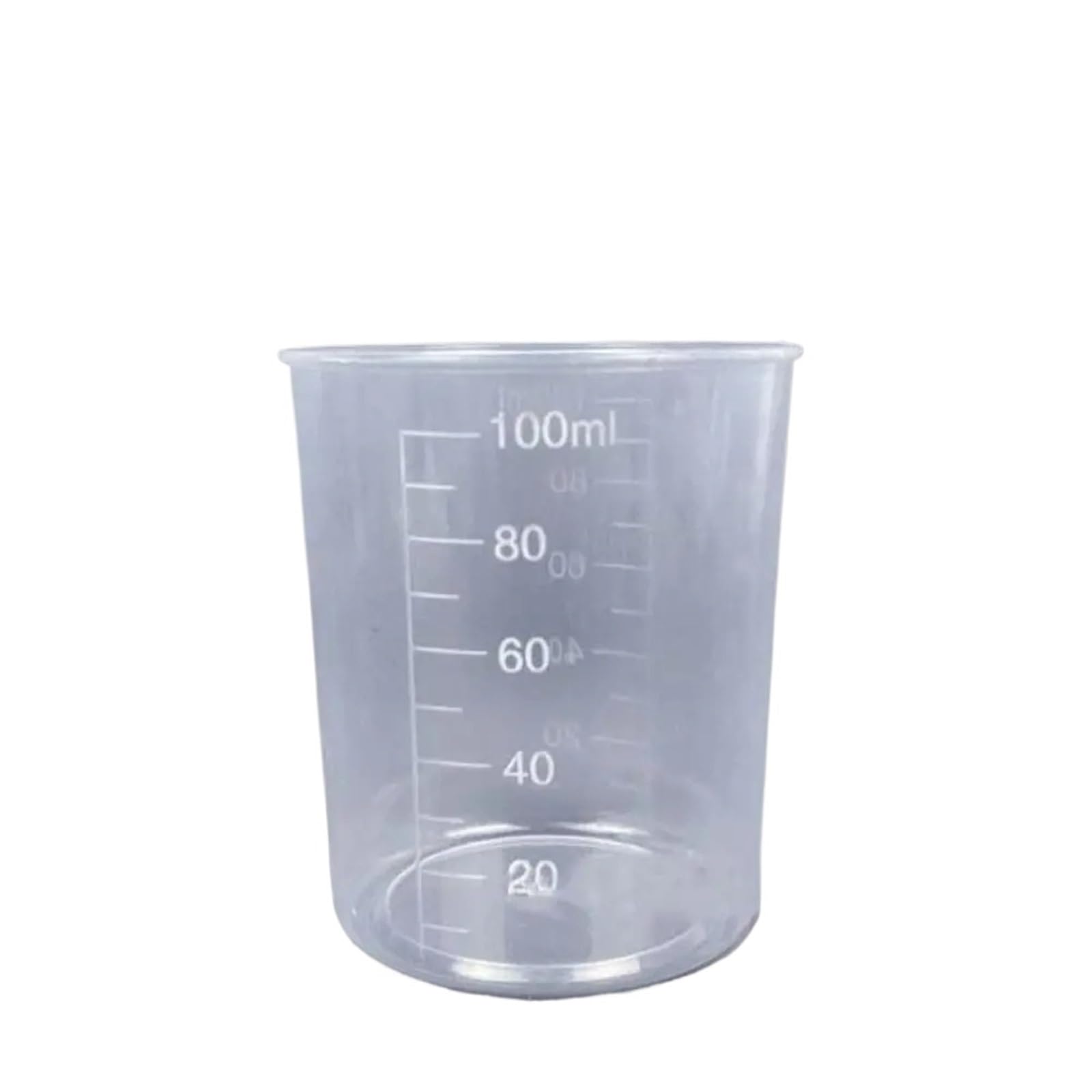 MWAHJU Plastic Measuring Cups 10 Pcs Clear Graduated Measuring Cup Plastic Mini Laboratory Beaker Scale Graduated Transparent Mixing Cup Kitchen Baking with Scale(10pcs-100ml)