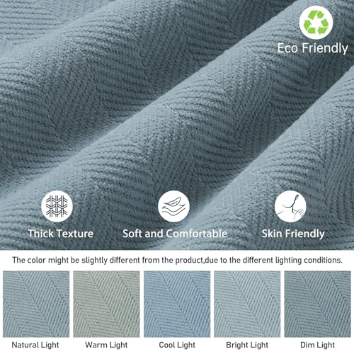 ZWJD Throw Pillow Covers 24x24 Set of 2 Chenille Pillow Covers with Elegant Design Soft and Luxurious Decorative Throw Pillows for Couch, Bed, and Home Decor,Light Blue