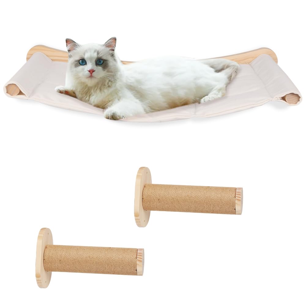 Mur d'escalade pour chat en bois pour aménager un parcours de jeu dans votre salon