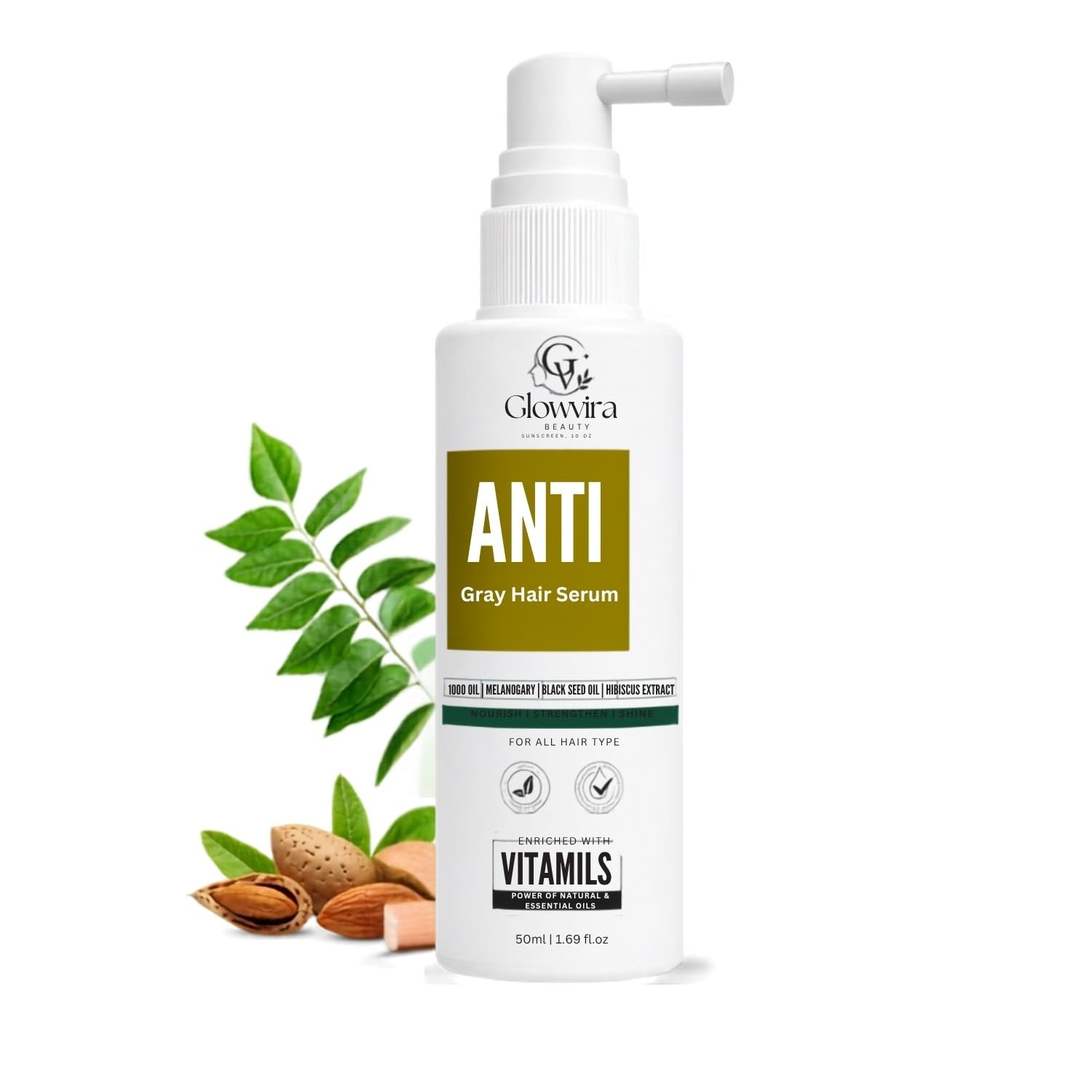 Anti Grey Hair Serum with Biotin, Black Seed Oil & Hibiscus Extract | Helps Reduce Premature Greying | Nourishes Hair & Scalp | Lightweight Non-Sticky Formula | Suitable for Men & Women | 50 ml-image-24