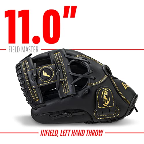 Franklin Sports Baseball + Softball Glove - Field Master Baseball + Softball Mitt - Adult + Youth - Men's + Women's Practice + Game Gear - Left Hand Throw - 14" - Camel Brown by Franklin Sports - Image 4