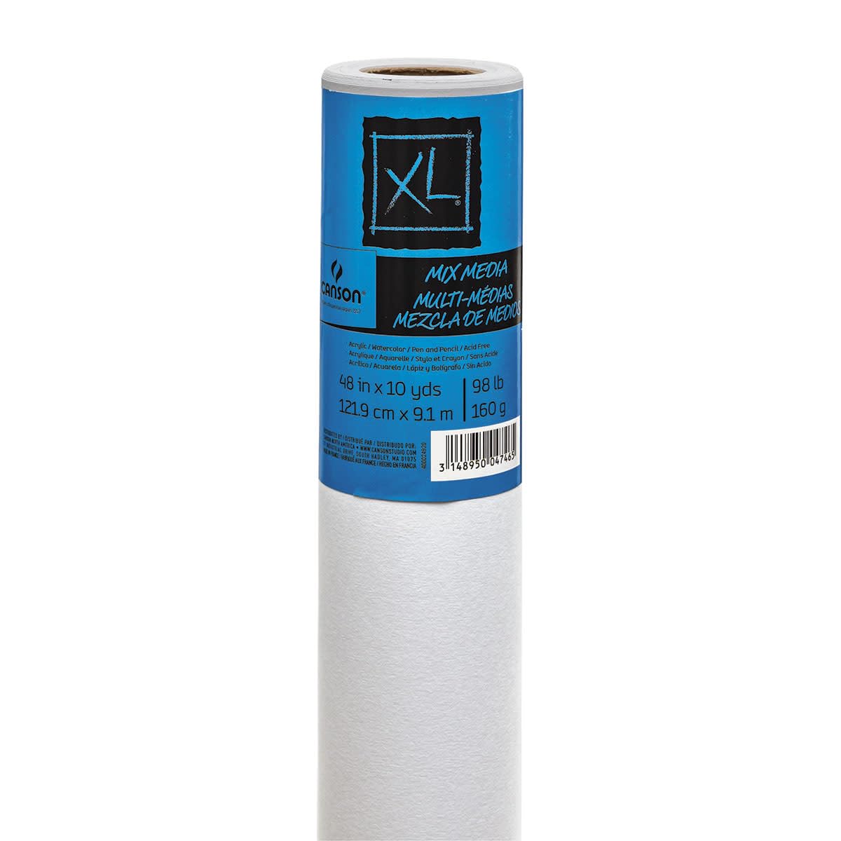 Foundation Mix Media 48In X 10Yd Roll | 98lb, for Pen, Pencil, Light Acrylic, Watercolor