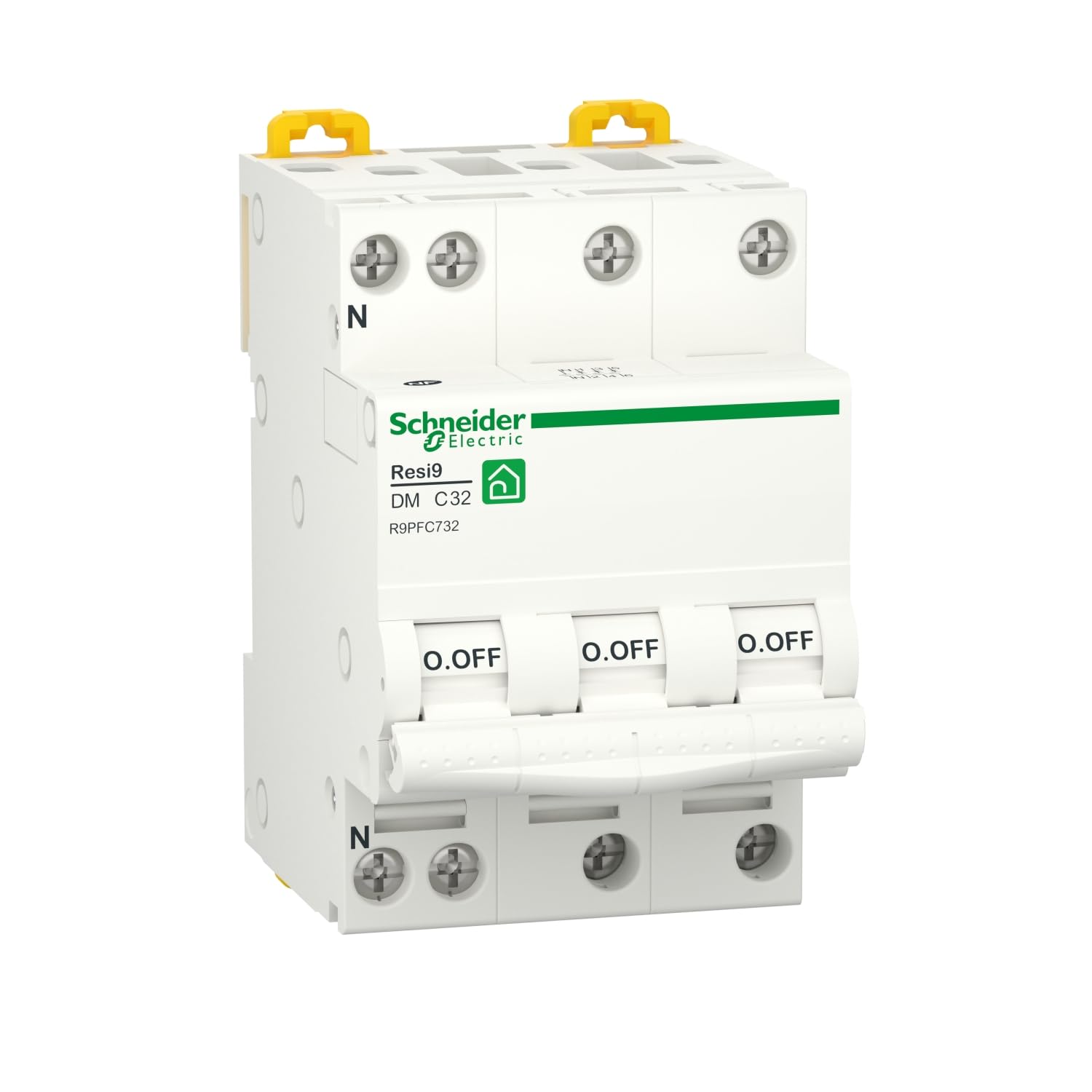 Disjoncteur Schneider Electric Acti9 IC60N - 32A, Courbe C, 4P, 50/60Hz, Blanc (Fabrication France)