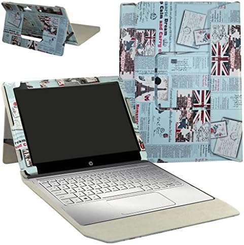 HP Spectre x2 12 Case,Mama Mouth 2-in-1 Romovable Portfolio PU Leather Folio Stand Cover for HP Spectre x2 12 12-a000 Series Detachable Flagship High Performance 12 inch Laptop PC,Newspaper