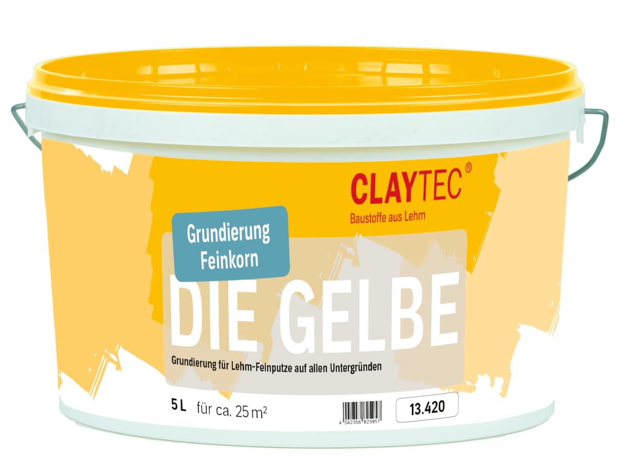 CLAYTEC Grundierung DIE GELBE mit Feinkorn Lieferformen Eimer (5,0 L)