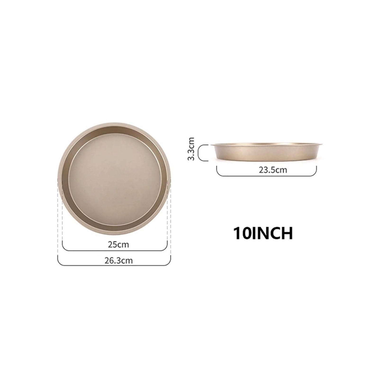 Molde for hornear antiadherente de 10/9/8/7/6 pulgadas | Olla freidora de aire, bandeja redonda, sartén for asar Pizza, cesta for pastel, utensilios for hornear(10inch)