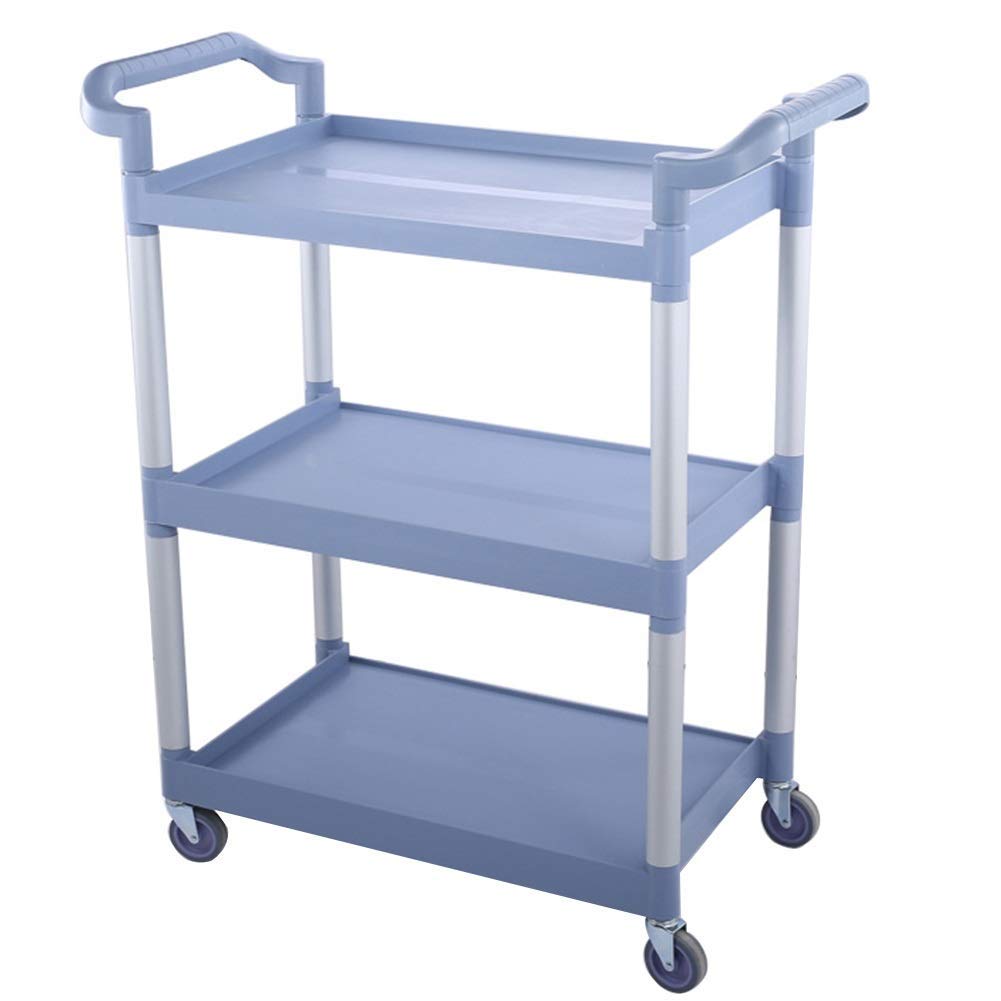 Carrito de Servicio Multicapa para el hogar, Carrito de Servicio para Restaurante, Hotel, Ruedas giratorias de 360 Grados, Asas Laterales, diseño fácil de Montar.