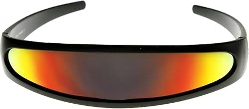 zeroUV Lentes de sol Futuristic Narrow Cyclops con visera de color espejo
