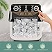 SMUG Countertop Ice Maker, 9 Cubes in 6 Mins, 26lbs in 24Hrs, 2 Sizes of Bullet Ice, Auto-Cleaning, Portable Ice Machine with Handle, Basket and Scoop for Home Kitchen, Party and Camping (Black)