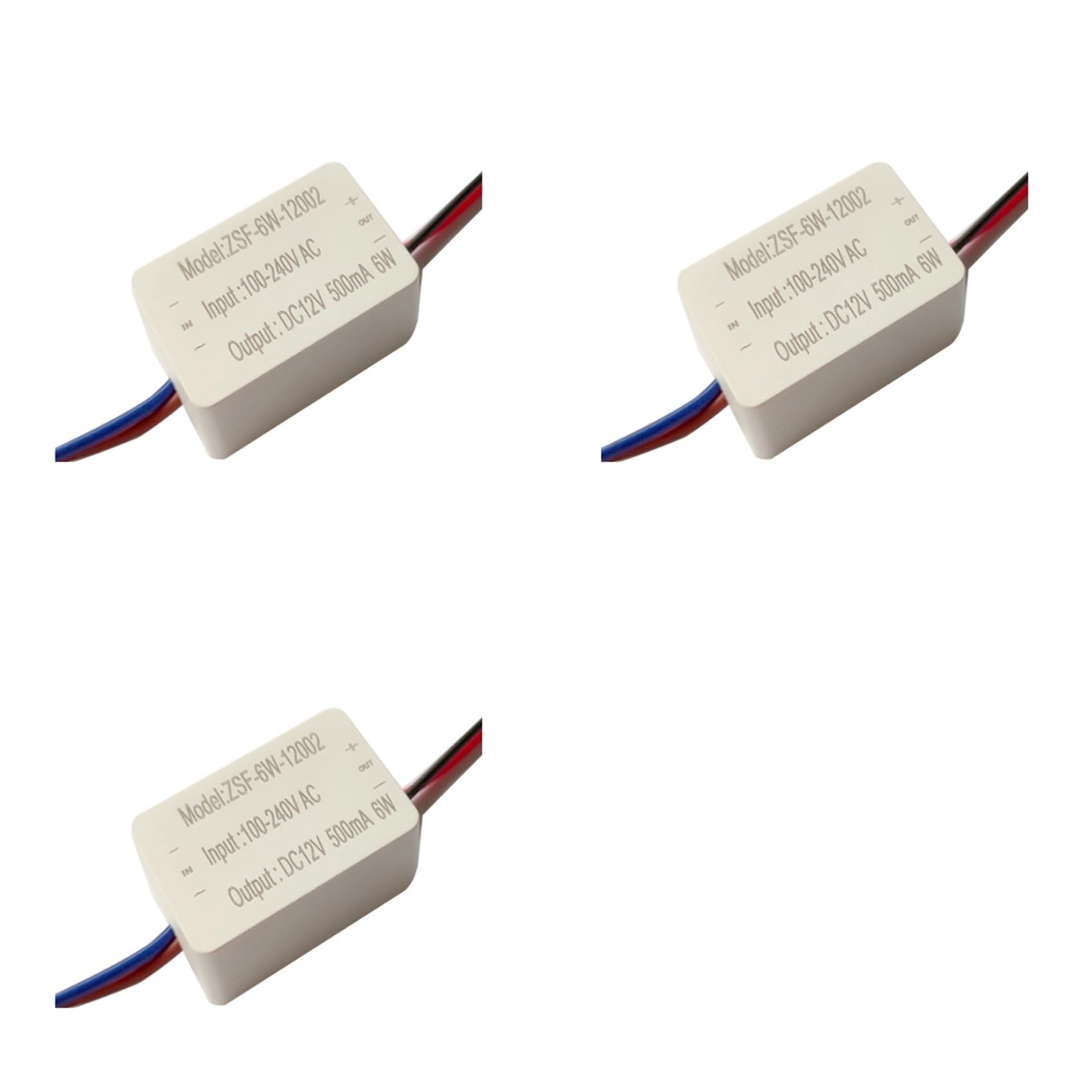 Jnchdghwa As Shown 3X Led Driver For Cabinet Lamp Constant Current Constant Voltage Ac100-240V To Dc12v 6W Power Supply 500Ma Low Voltage
