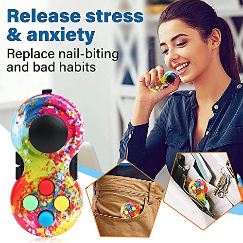 Fidget Controller Pad, Draagbare Stress Reducer Klassieke Game Pad Anti-Angst Focus Hand Shank Toy voor ADD, ADHD… - Afbeelding 4
