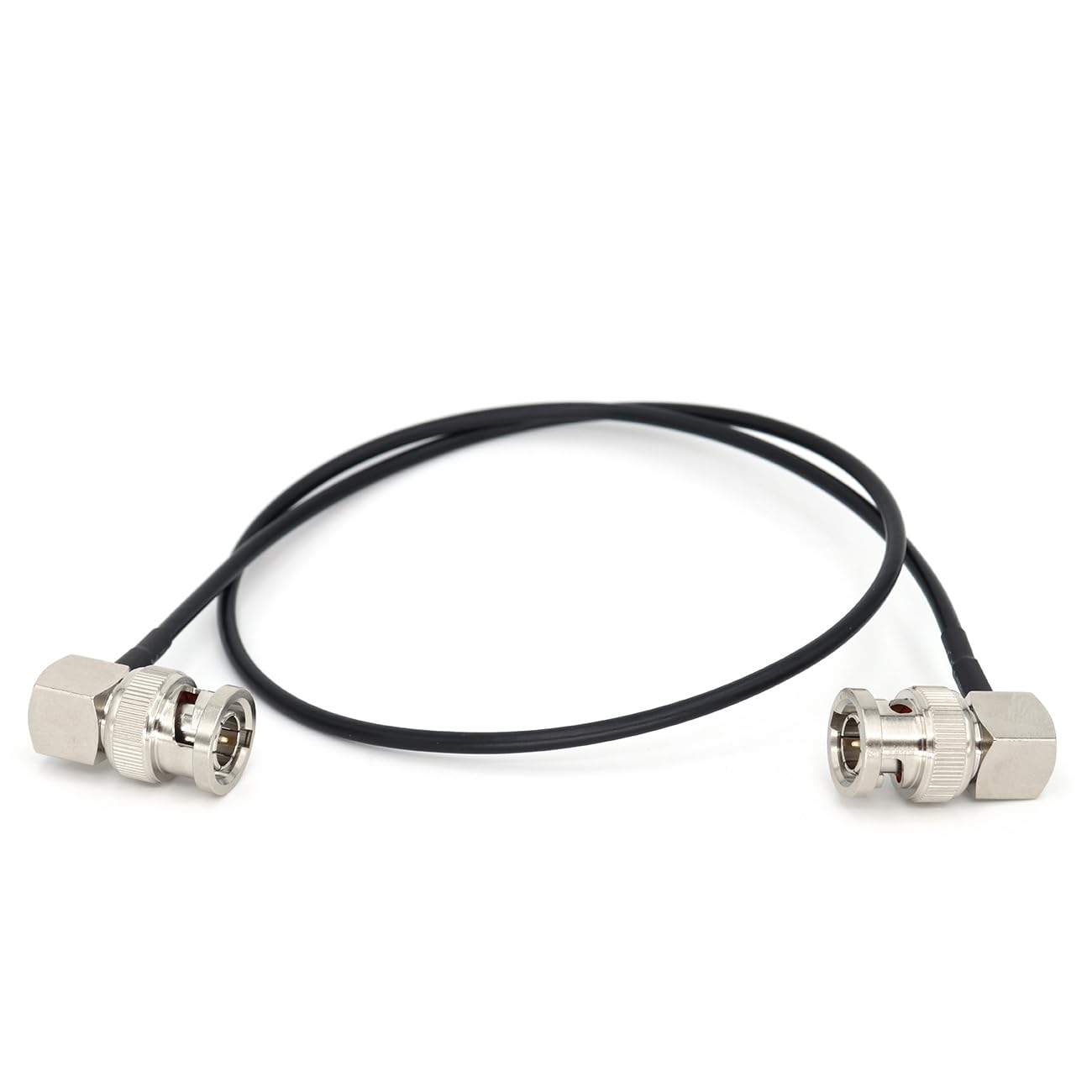 SDI Video Cable Right Angle BNC Male to Male BNC Video Cord for Sony Camera, Atomos Shogun Inferno, Atomos Ninja, Zacuto Gratical Eye (Black, 30cm)