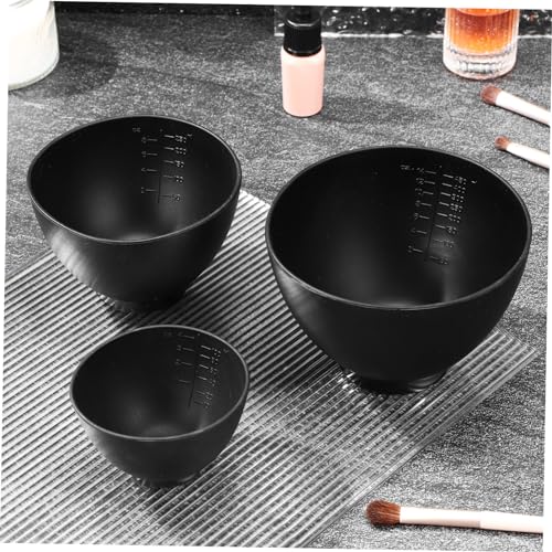 3 piezas de tazones de silicona para mezclar mascarillas miniatura 6