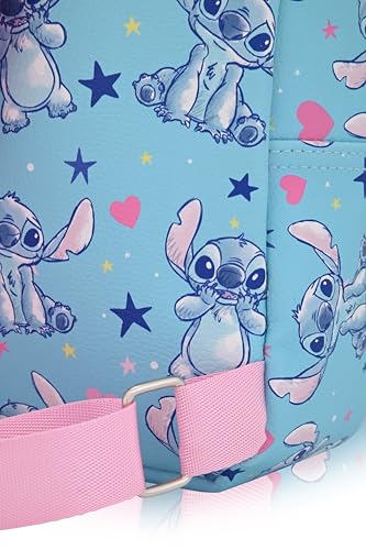 Image of Disney Lilo and Stitch Backpack for Women, Men, Boys, Girls, Unisex | Cute PU Leather 10 inch Stitch Mini Backpack Purse Shoulder Purse | Stitch Bag and Stitch Accessories