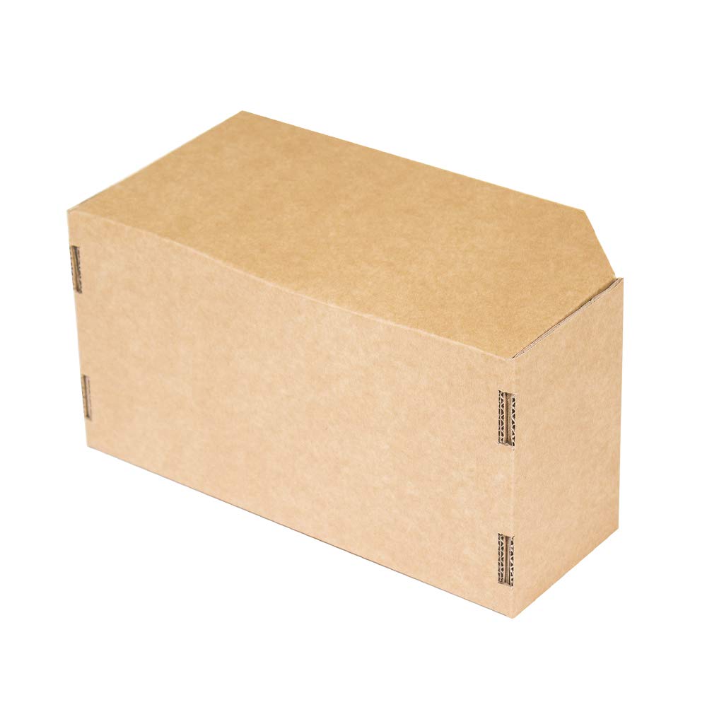 ONLY BOXES 10 scatole portaoggetti in cartone aperto, contenitore portaoggetti, dimensioni interne 30 x 15 x 15 cm, cestino in cartone ideale per l'organizzazione, marrone
