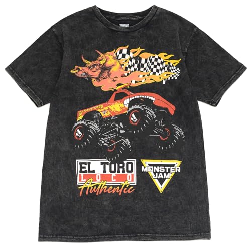 Monster Jam Adult T-Shirt Grave Digger El Toro Loco Megalodon