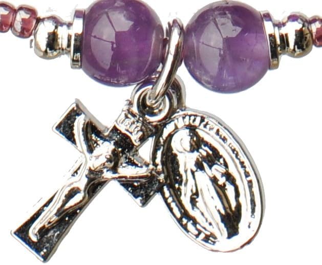 Rosary Wrap/Twist Bracelet Genuine Amethyst MM 4mm - Image 2
