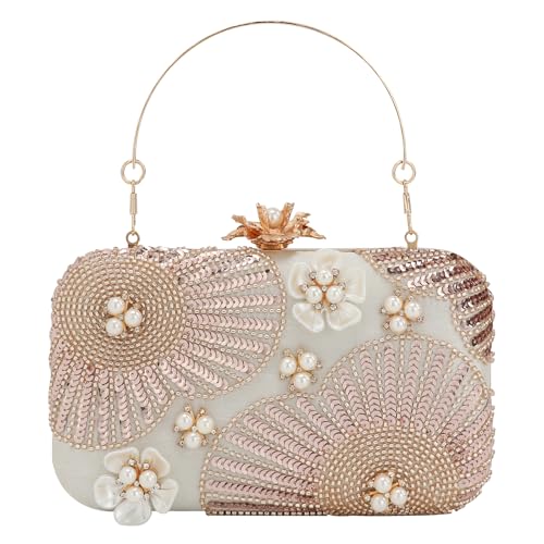 Image of Womens Vintage Floral Embroidery Clutch Evening Handbag Shoulder Bags Purse for Wedding Party Prom