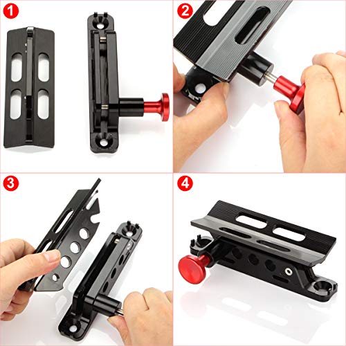 Adjustable Aluminum Roll Bar Bottle/Fire Extinguisher Mount Holder with 4 Clamps Vehicle Fire Extinguisher Bracket for Wrangler TJ JK JL JKU UTV Polaris RZR Ranger (Black Roll Bar Holder)