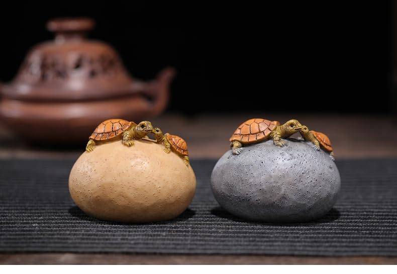Amazon.co.jp: 亀 雑貨 かわいい 岩の上の亀 おもしろ 園芸装飾 店舗