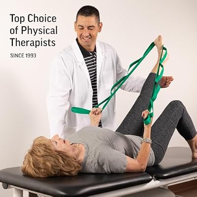 OPTP The Original Stretch Out Strap with Exercise Poster, USA Made Top Choice Stretch Out Straps for Physical Therapy, Yoga Stretching Strap or Knee Therapy Strap