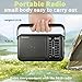 Radios Portable AM FM Shortwave, Retro Bluetooth Speaker Excellent Reception, Support TF Card/USB Play, Large Dial Battery or USB Powered Easy to Use Indoor, Outdoor, Travel & Storms