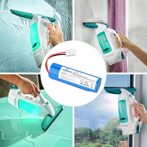 KUNLUN 3,7V 3500mAh Ersatzakku für Fensterreiniger, Li-Ion Ersatzakku für Leifheit Dry&Clean 51000 51002, 51113, 51114 Fenstersauger
