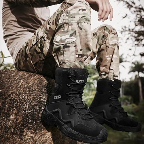 Kervaky Men's military tactical boots work boots desert boots durable boots hiking boots combat boots outdoor boots lightweight boots3
