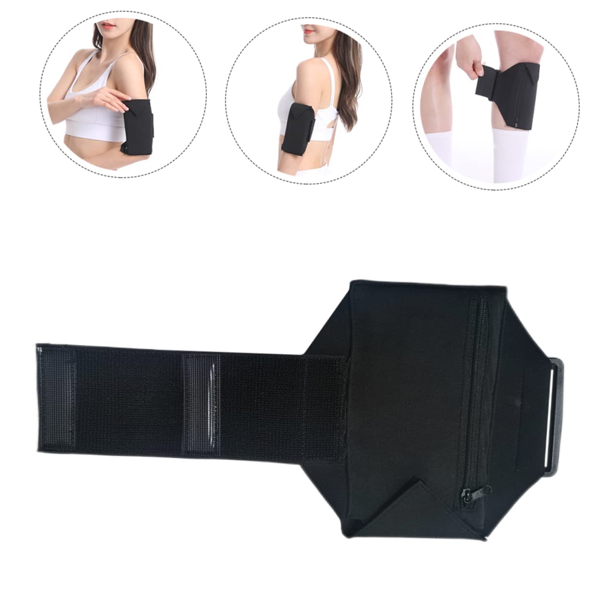 jojofuny 5pezzi Borsetta Multifunzionale Per Smartphone Braccio e Polpaccio e Traspirante Per Fitness e Attività All Portatile e Per Chiavi Soldi e Accessori