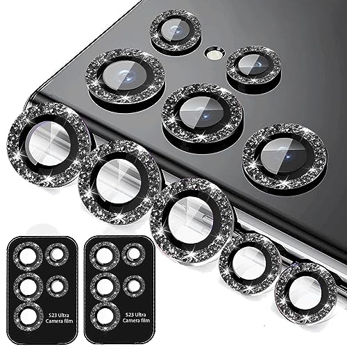 Protection Appareil Photo S24 Ultra Scintillante - 10 Pièces Verre Trempé