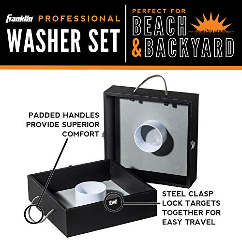 Image of Franklin Sports Washer Set - (2) 12 inch x 12 inch Folding Targets - Portable Fun - Perfect for Beach, Tailgating, Parties - Replacement Bottle Cap Washers