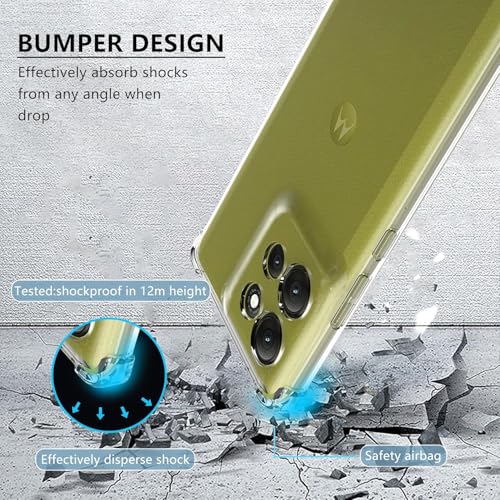 Image of REALCASE Silicone Moto G86 5G / G86 Power 5G Back Cover Case, Scratch Resistant Protective Crystal Clear Transparent Shock Proof Bumper Back Cover Case for Moto G86 5G / G86 Power 5G