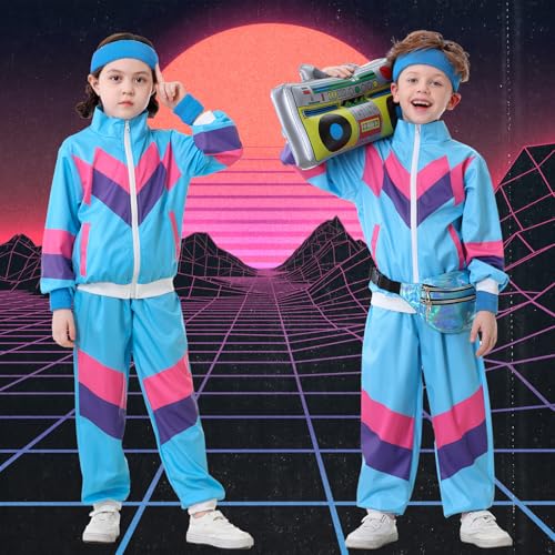 Disfraz Retro 80s 90s para Niños y Niñas 6 Piezas miniatura 4