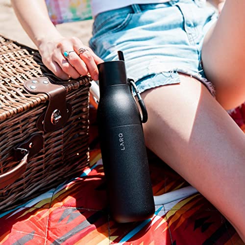 LARQ Bottle Flip Top 25 oz - Insulated Reusable Stainless Steel Water Bottle With Straw | BPA Free | For Sports, Gym, and Travel | Keep Drinks Cold for 24 Hours | Obsidian Black - Image 6