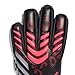 Adidas Unisex-Adult Match Predator Fingersave Goalie Soccer Gloves, Black/Black/Lucid Red, 4