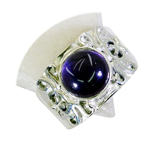 Bague améthyste véritable argent 925 contre l'inconfort des tailles