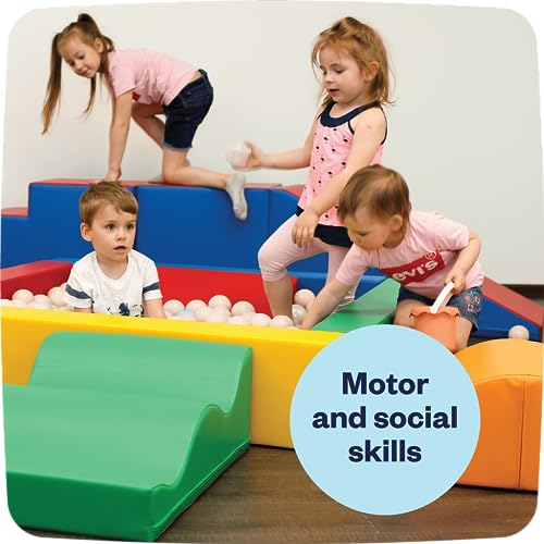 IGLU Soft Play Ball Pool Heaven for Toddlers 1-3 Foam Pit for Baby and Toddler Ball Pit Activities Indoor and Outdoor Large Softzone Kids' Ball pits in White Color