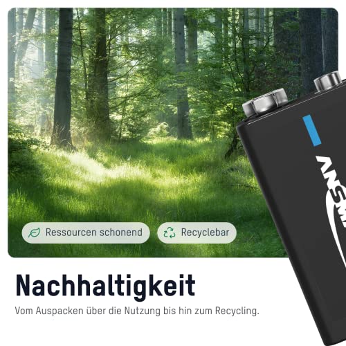 9V Akku Ansmann E-Block 280 mAh Ni-MH, 2 Stück