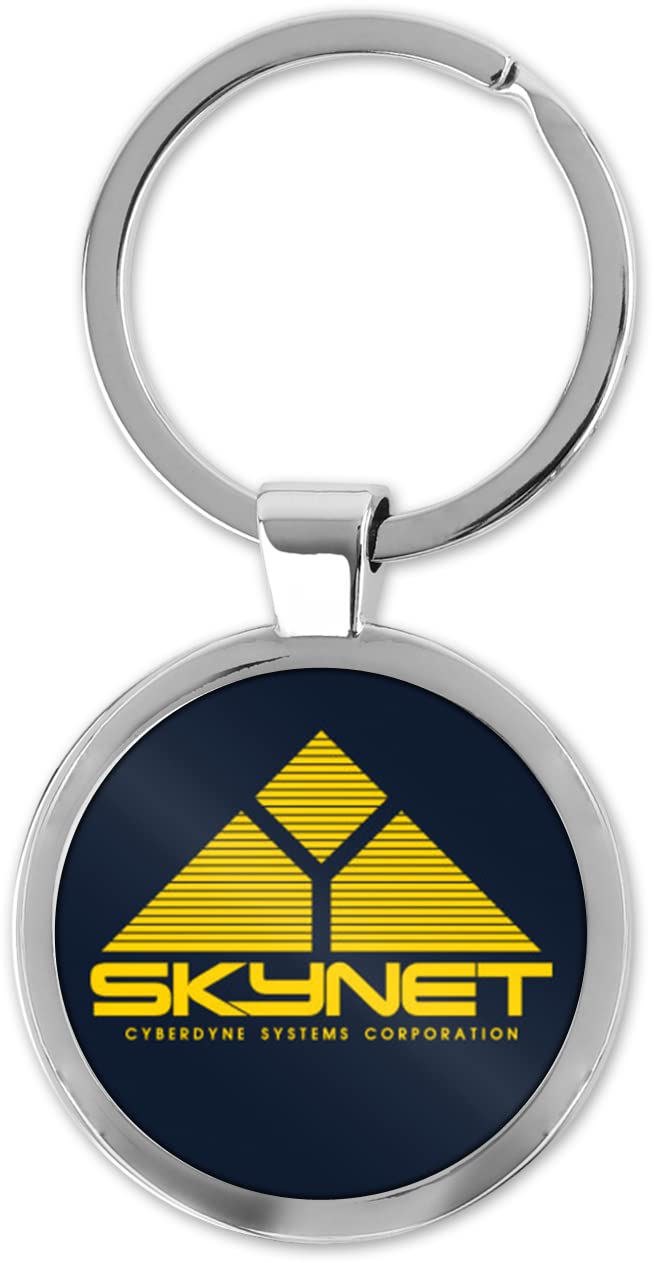 GenericSkynet Logo Terminator Round Metal Keyring with Gift Box
