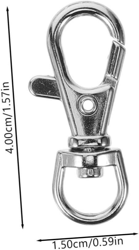 Alloy Lobster Clasp Keyring for DIY Jewelry Making 1 Box Silver