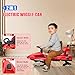 Bopilon 12V Electric Wiggle Car with Pedal, 2 in 1 Wiggle Car Ride On Toys for Kids Ages 3 and Up, Anti-Rollover Flashing Wheels, Bluetooth, Music(Red)