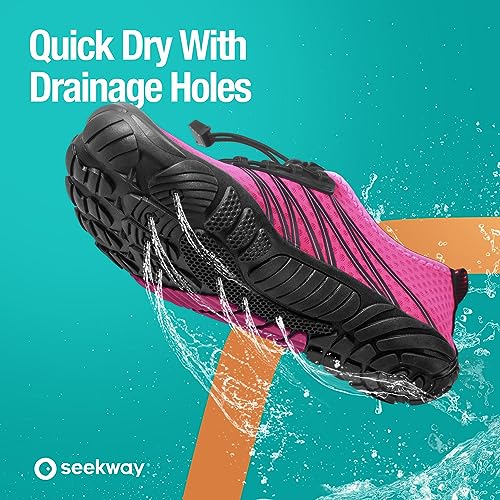 Image of SEEKWAY Mens Womens Water Shoes Quick-Dry Aqua Sock Barefoot Athletic Sports Shoes for Outdoor Beach Swim surf Walking Diving Boating Hiking Pool