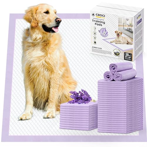 Image of CROCI Dog Pads Extra Large 36x36in, Puppy Pads with Adhesive Tabs Super Absorbent Up to 11 Cups, Disposable (30 Counts)
