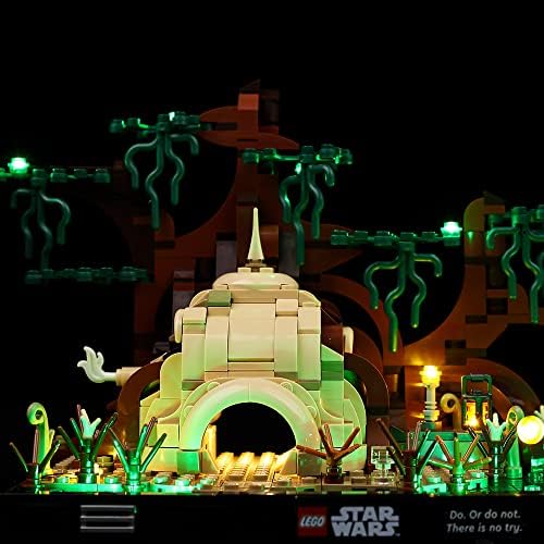 Kyglaring Only LED Lighting Set Lights Set for Lego Star Wars Dagobah Jedi Training Diorama 75330 Model Kit - without Lego Set (Classic Version)