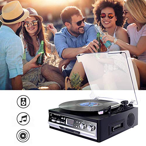 Platine Vinyle DL, Cassette 4 en 1 dl avec télécommande, Bluetooth, Radio FM, Lecteur de Cassette, USB, SD et encodage… - Les Beatles, Paul McCartney, John Lennon, RIngo Starr, George Harrison Platine Vinyle DL, Cassette 4 en 1 dl avec télécommande, Bluetooth, Radio FM, Lecteur de Cassette, USB, SD et encodage… – Image 8